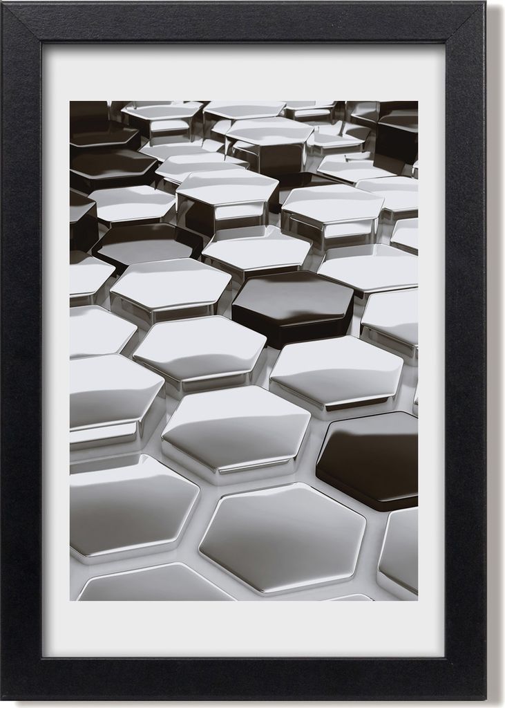 Bild 20x30 MDF-Rahmen, Wandkunst 3D-Abstraktion