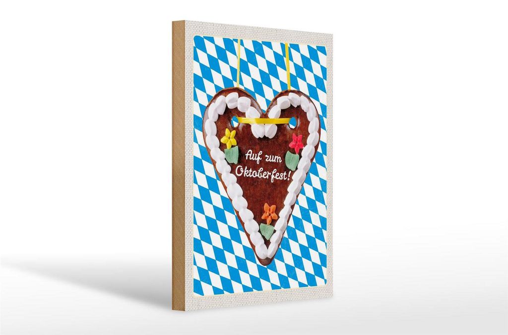 Holzschild Reise 20x30cm München Lebkuchen Feier
