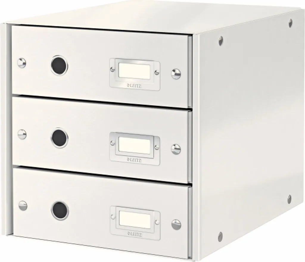 Boîte à tiroirs anti-désordre Leitz Click & Store WOW 3 tiroirs blanc S
