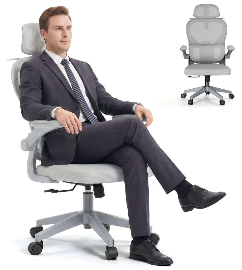 LZQ Ergonomická kancelárska stolička, nosnosť 150 kg, Obrázok produktu 