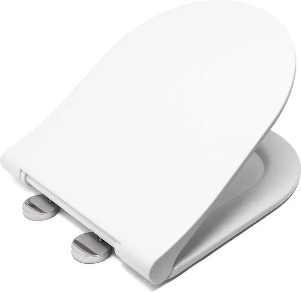 Couvercle de Toilettes Ovale Antibactérien - Lunette WC Frein de Chute