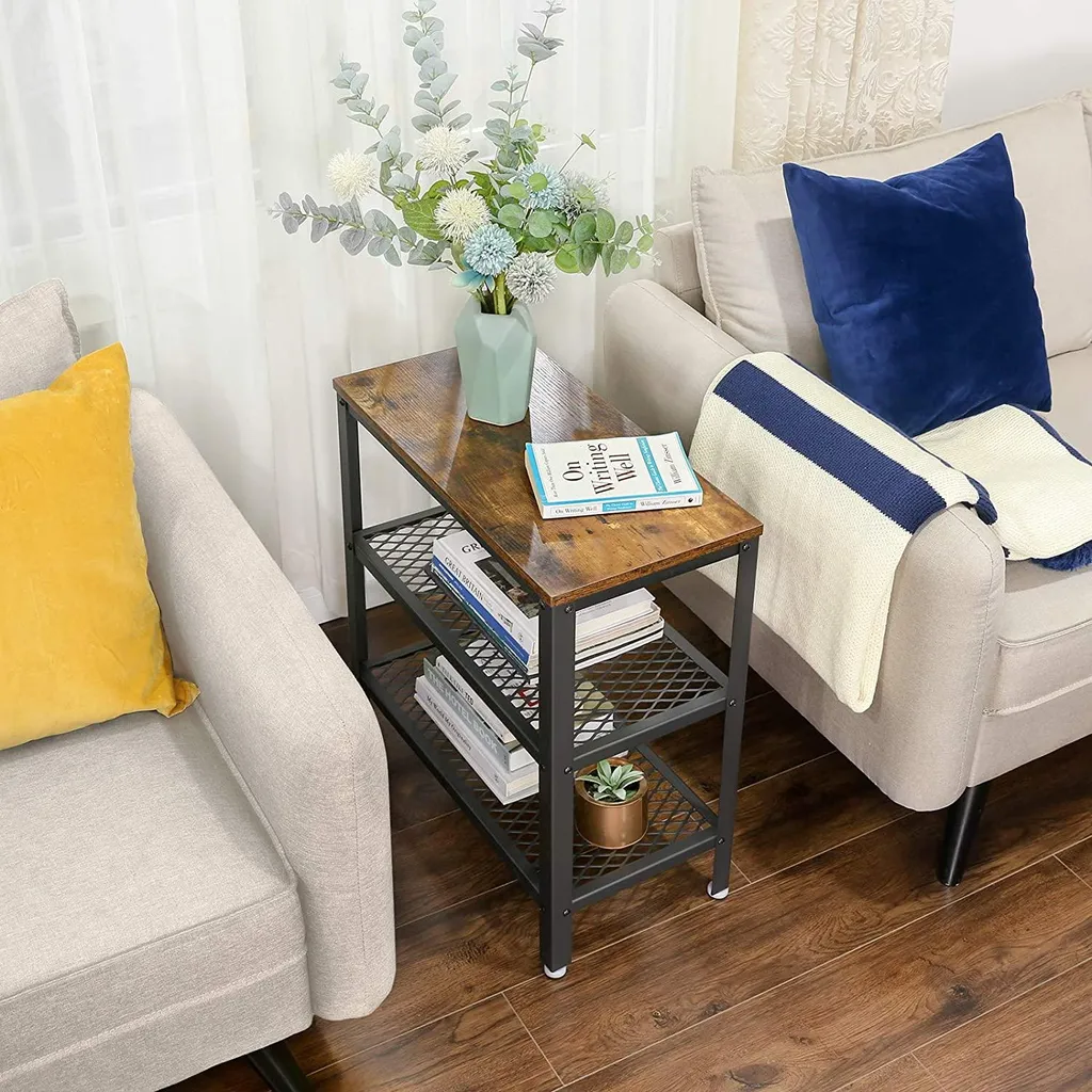 Petite console d'appoint Bill 2 étagères pour salon et entrée 60x30 - 4