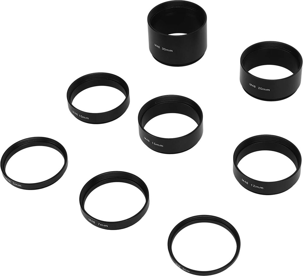 8 PCS M48X0.75 Zestaw rurek przedłużających ogniskową 3 5 7 Zdjęcie produktu 