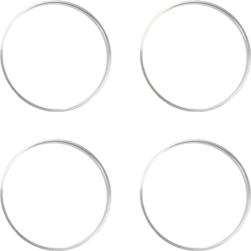Hub Zentrierungsringe, 110mm OD 106,1mm ID Autofelgen-Nabenringe aus Aluminiumlegierung Silberton, 4 Stück