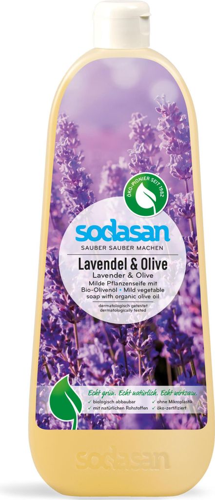 SODASAN Savon liquide Lavande et Olive 1 litre Image du produit 