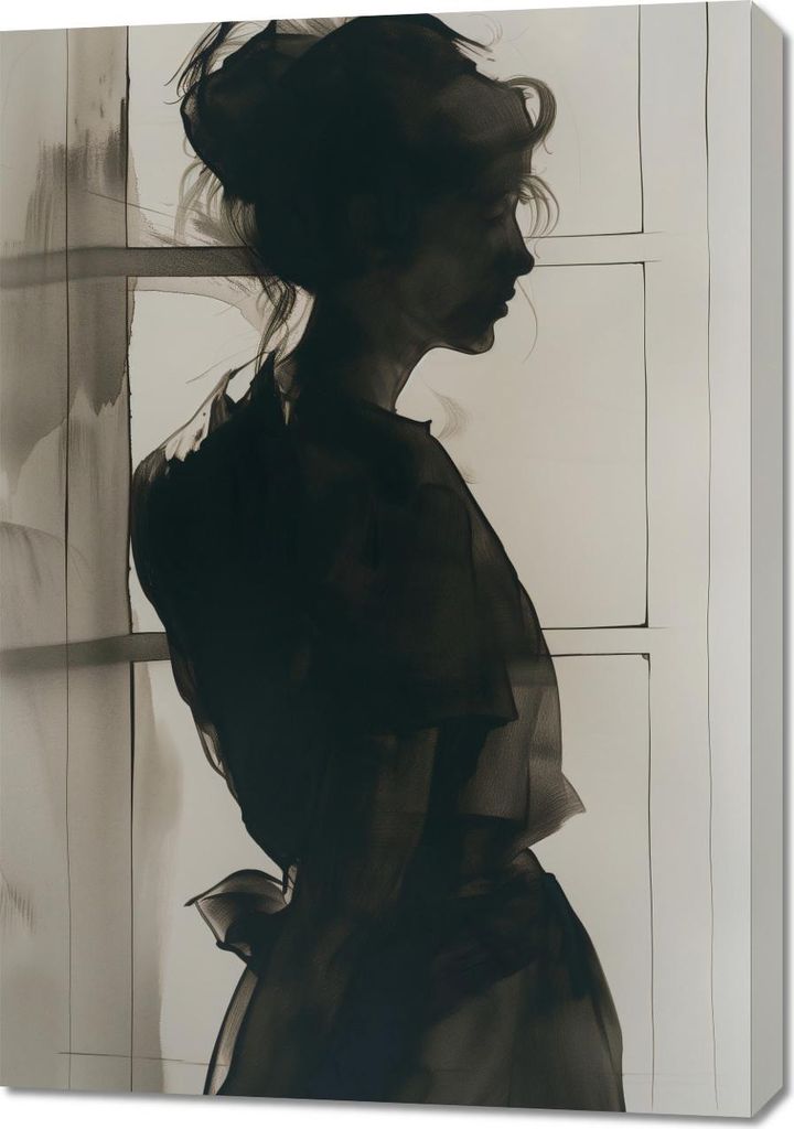 Bild 70x100cm Halbschatten Umriss