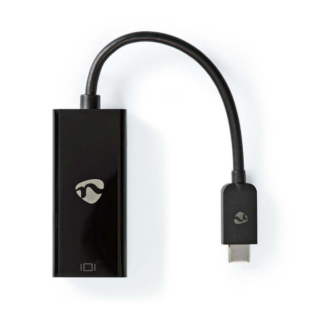 Nedis USB-C Adapter - USB 3.2 Gen 1 - USB-C Stecker - Mini DisplayPort Buchse - 8K@60Hz - 0.20 m - Rund - Vernickelt - PVC - Schwarz - Plastikbeutel