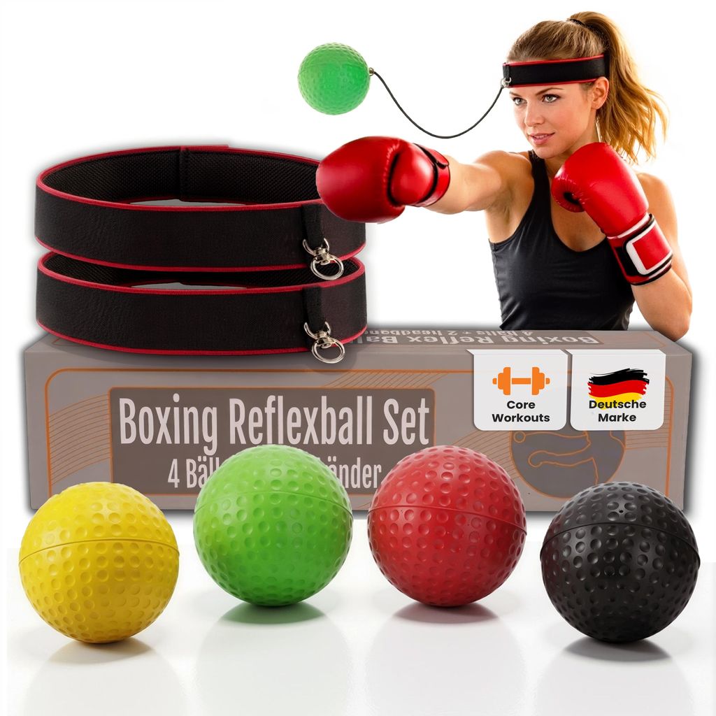 Reflexball Set für Boxtraining & Reflexe – 4 Bälle, 2 Produktbild 