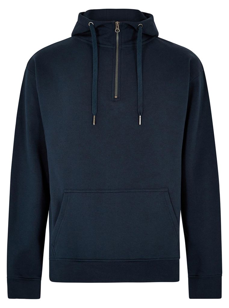 Kustom Kit - Kapuzenpullover mit kurzem Reißverschluss für Herren FK2113 (XS) (Marineblau)