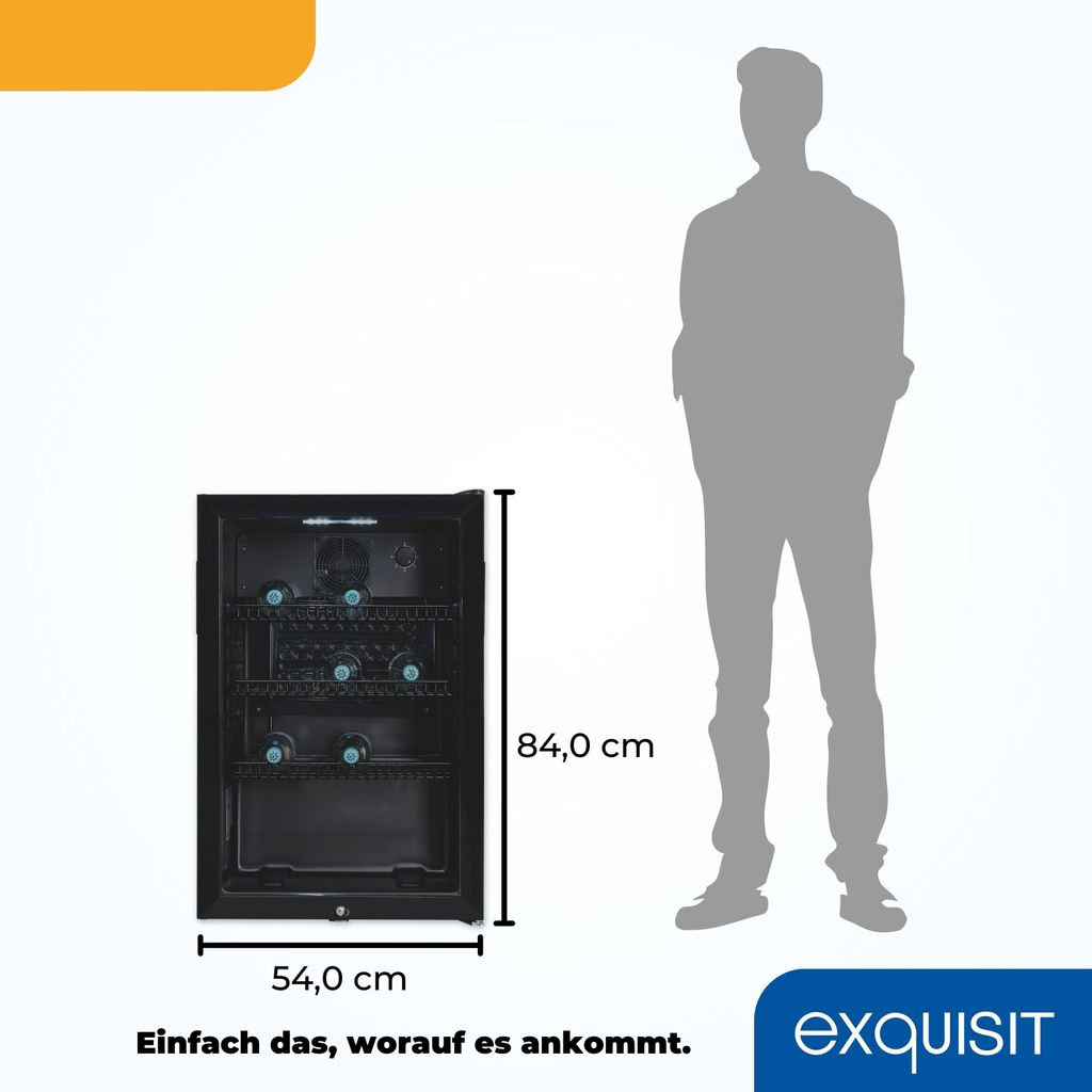 Exquisit Glastürkühlschrank GKS120-GT-160C schwarz | Produktbild 7