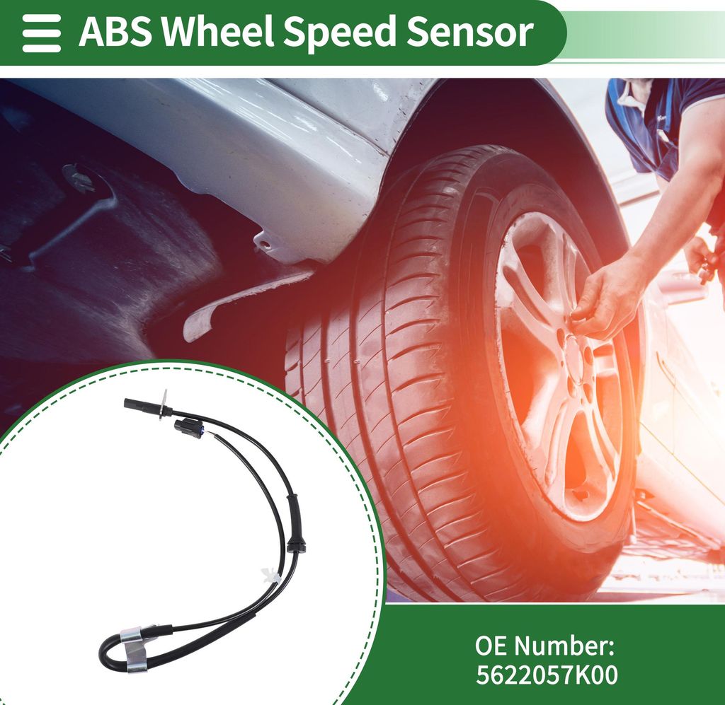 ABS Raddrehzahl Sensor ABS Sensor Blockierschutz Bremsen System Sensor Nr. 5622057K00 für Suzuki Swift Iii 2005 1Stk Vorne Links