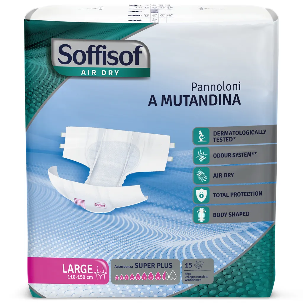 Pannoloni Adulti Soffisof Super Plus L 15 pz - Comfort 8.5 Gocce