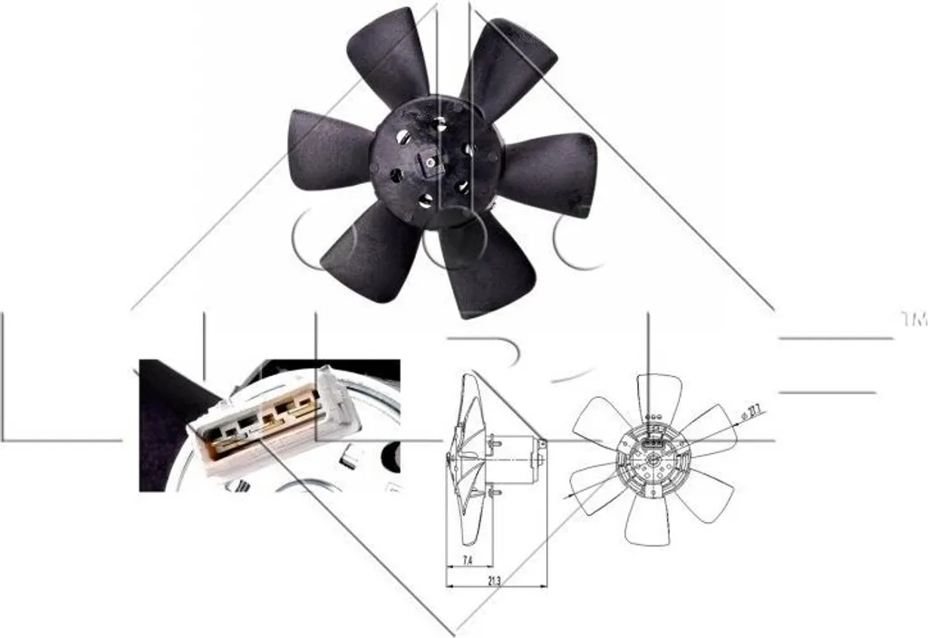 Ventilateur moteur pour VW Polo, Caddy et Jetta II - Système de refroidissement