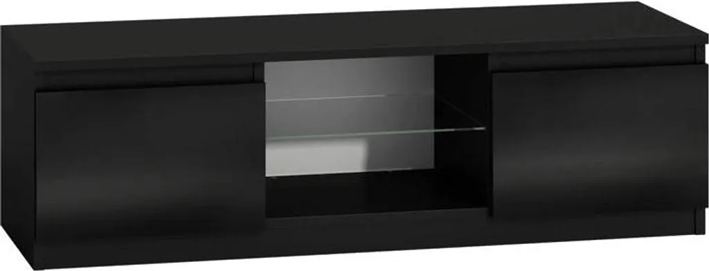 Porta TV Moderno 120cm Malwa Nero Glossy: Design Minimalista 2026