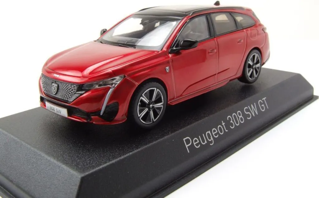 Peugeot 308 SW GT 2021 rouge 1:43 Norev 473938 en métal injecté d'art
