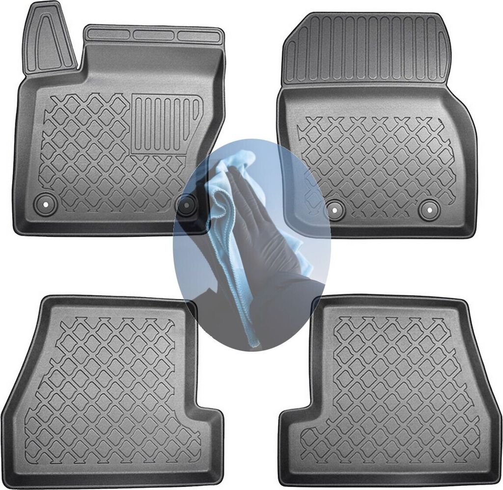 Z518499 TPE-Gummifußmatten kompatibel mit Ford Focus Titanium 3 DYB Schräghecklimousine Hatchback Schrägheck 5-türer 2010-2018