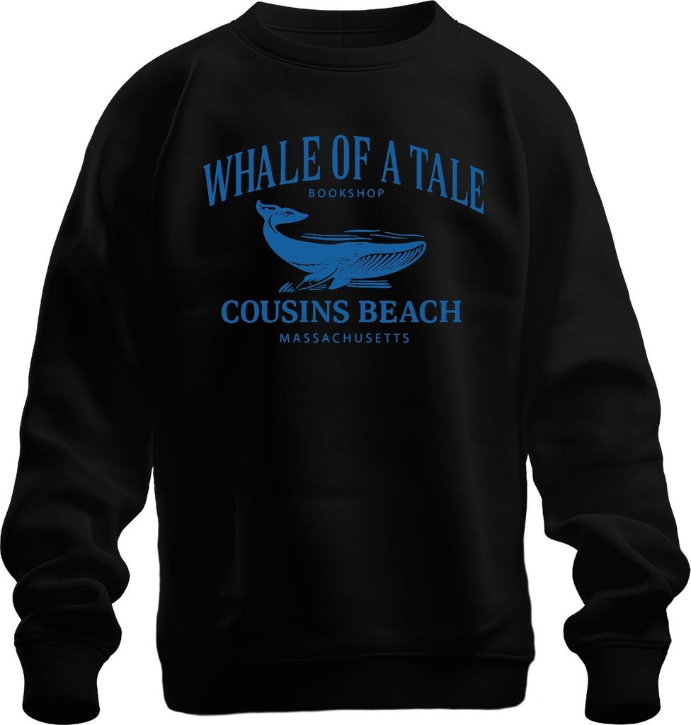 Whale of a Tale Cousins Beach Massachusetts Maritim Vintage Meer Uni Sweatshirt Pullover, Schwarz, XL