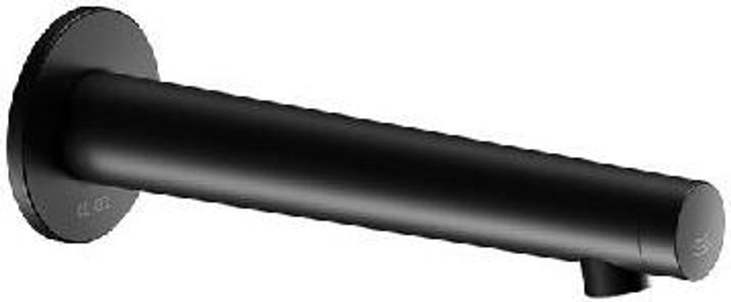 KEUCO IXMO Elektronik-Waschtischmischer Unterputz Netzbetrieb für Wandmontage UP, rund Ausladung 225 mm schwarz matt