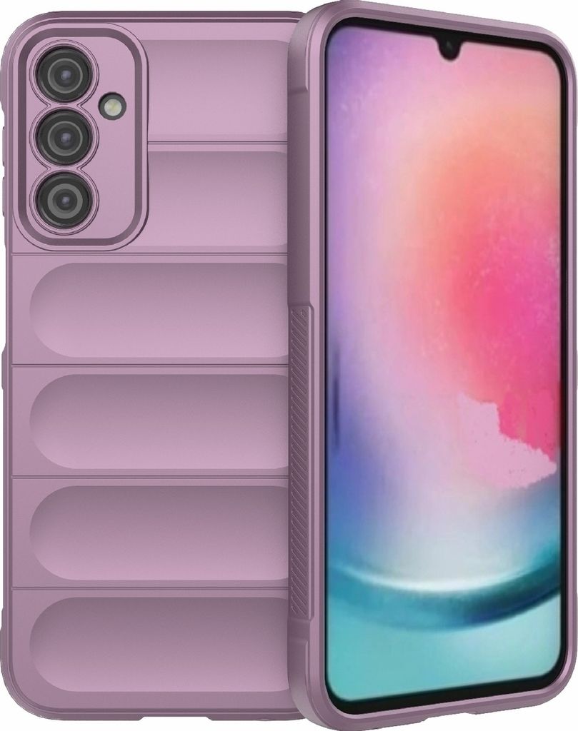 Mobigear Bumpy Samsung Galaxy A24 Hülle Flexibles TPU Backcover - Lila