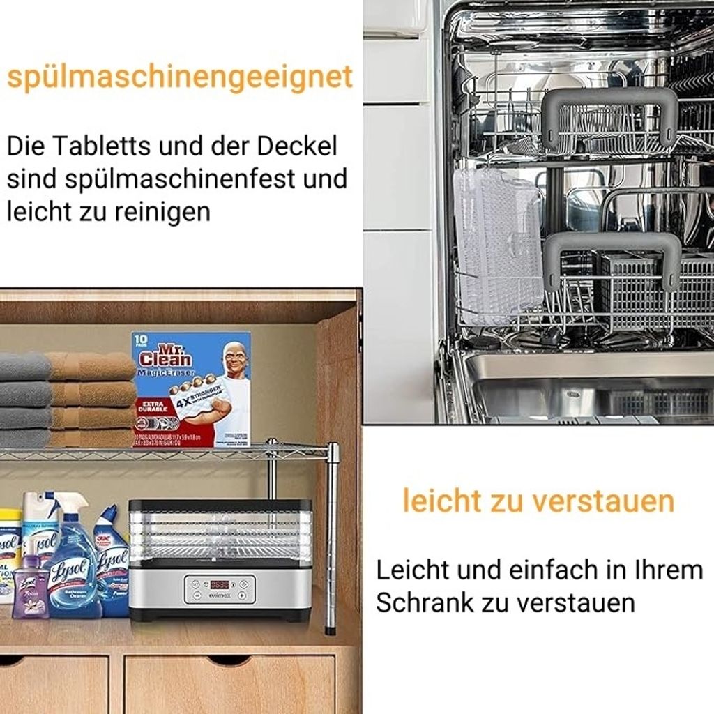 Tooluck 400W Edelstahl Dörrgerät mit 8 Ebenen, Produktbild 15