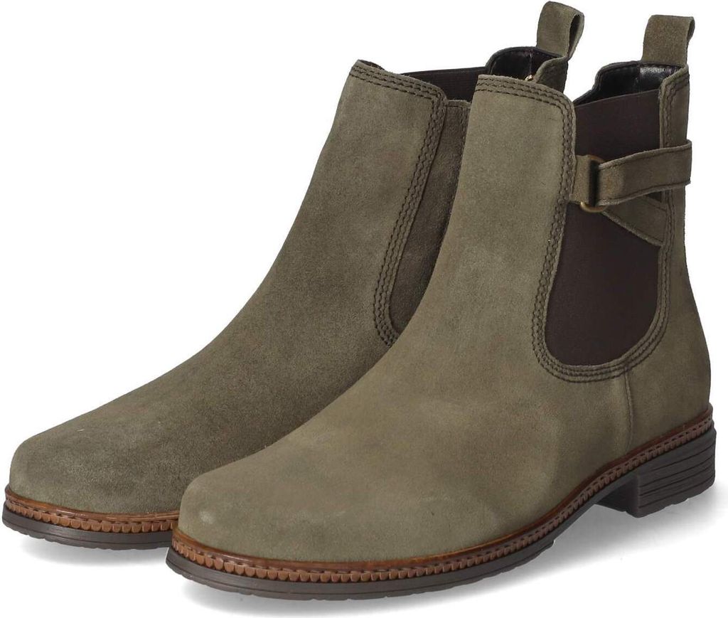 Gabor Chelsea Boots Damen Rauleder Grün Größe: 4