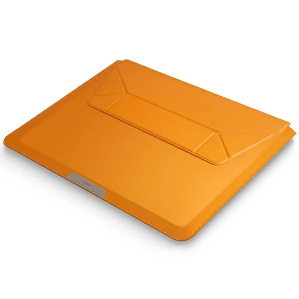 Custodia Laptop 14 UNIQ Oslo Mustard con Stand - Qualità Premium