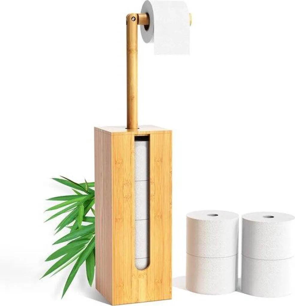 Rangement papier toilette pour salle de bain gain de place en bois