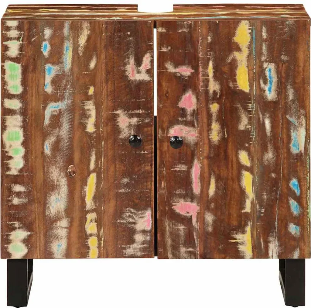 Mobiletto Multiuso Legno Massiccio Recuperato | Design Naturale Unico