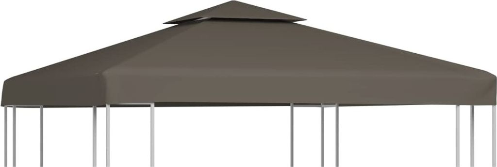 Pavillon-Dachplane mit Kaminabzug 310 g/m² 3x3 m Taupe , Pavillon Dächer und -Seitenteile Design 2024