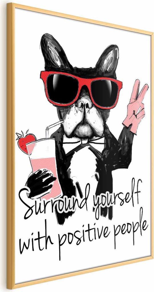 Posterpapier Poster - Surround Yourself with Positive People 40x60 cm Text n-A-0828-ao-a