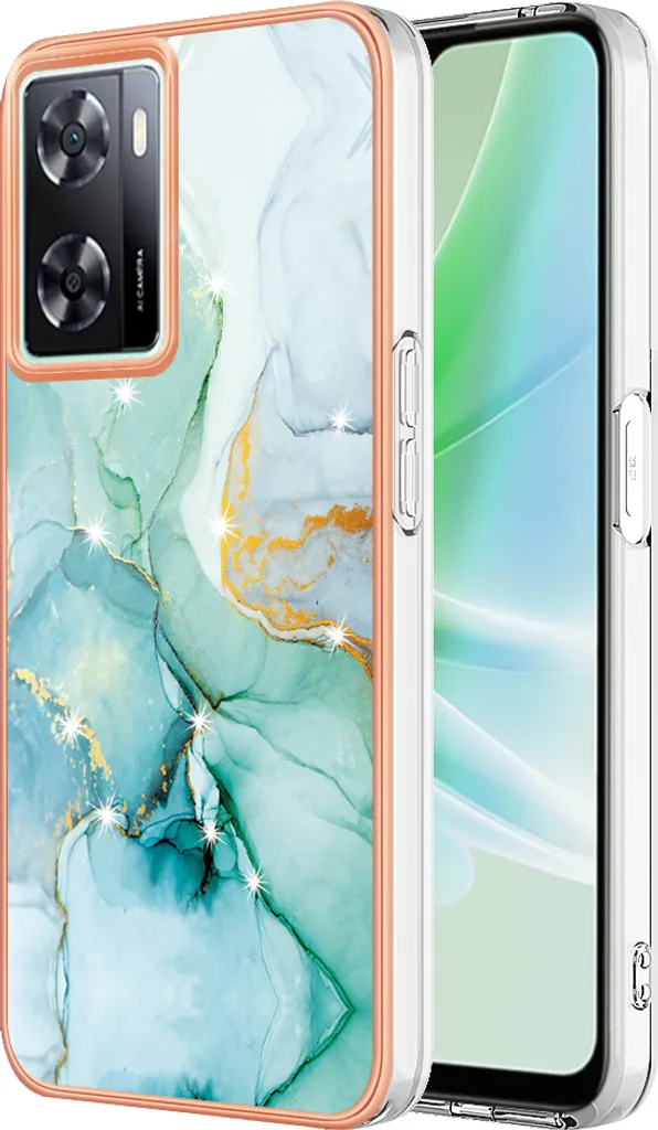 Custodia OnePlus Nord N300 per Famiglie - Marmo Verde Antiurto