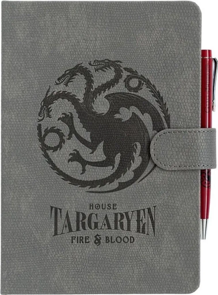 Carnet A5 Game of Thrones Gris avec Stylo Projecteur : Ne Perdez Plus Vos Notes