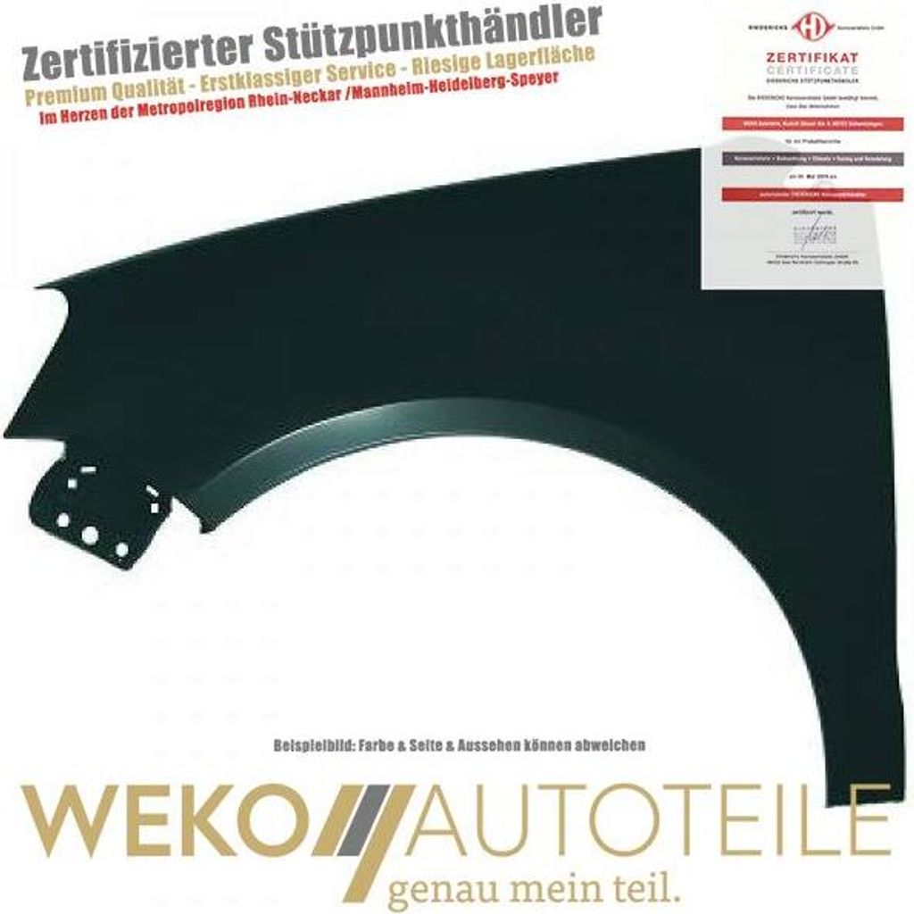 Kotflügel vorne rechts DIEDERICHS 2205106 für VW