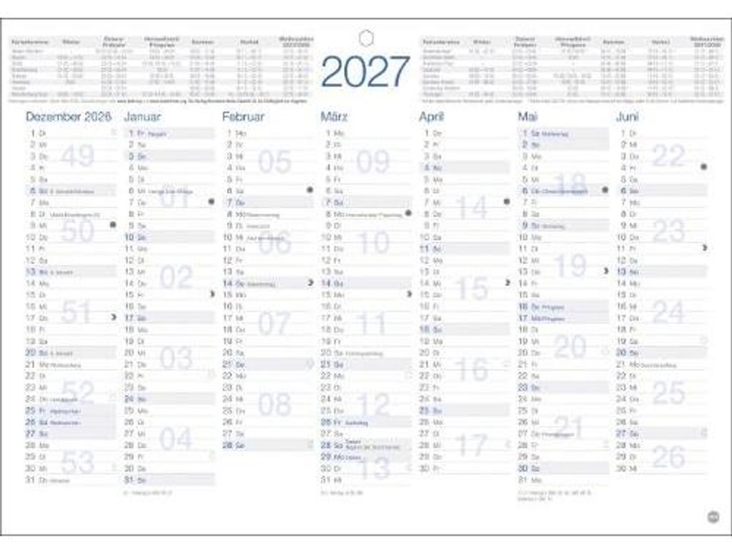 Tafelkalender A4 2027