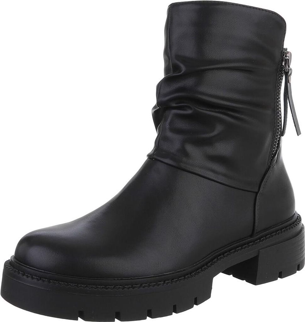 Ital-Design Damen Stiefeletten Klassische Stiefeletten Lederoptik Klassische Stiefeletten 90109789 Schwarz Gr. 36
