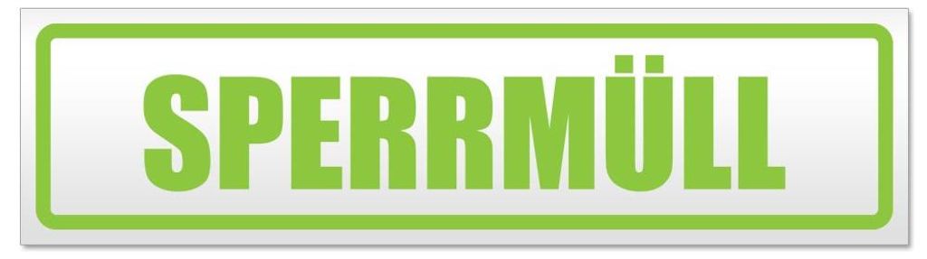 Kiwistar - Autoaufkleber - Lindgrün - 45 x 12 cm - Sperrmüll - Hinweis Aufkleber Sticker für Auto, Kfz, Fahrrad, PKW, LKW