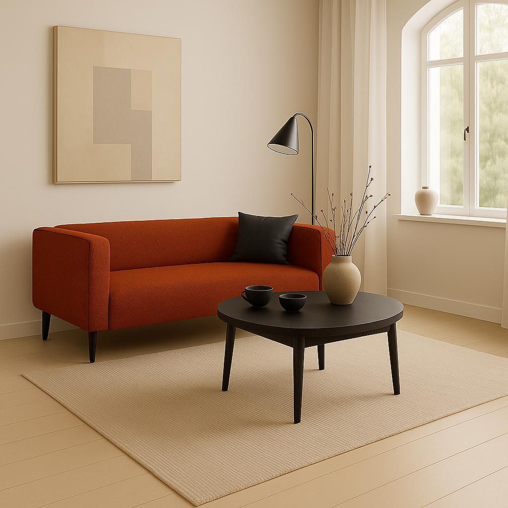 Sofello Modernes Sofa 2 Sitzer-Polstersofa CALMO rot ohne Schlaffunktion - ideal für das Wohnzimmer!