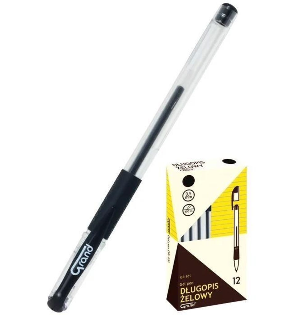 Gelschreiber GR-101 schwarz (12 Stk.) GRAND