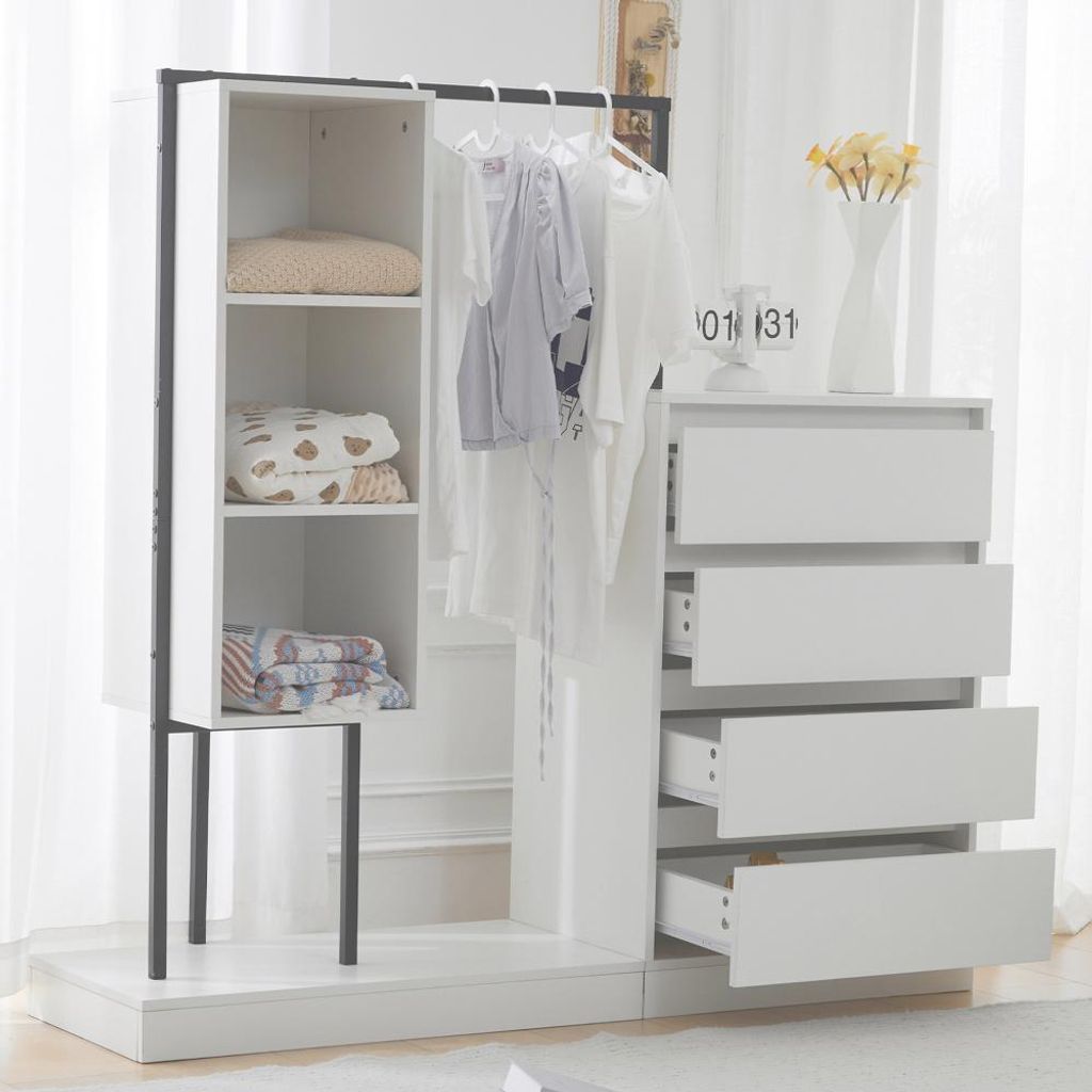 Kleiderschrank-Set mit Schubladen, Sideboard und Produktbild 