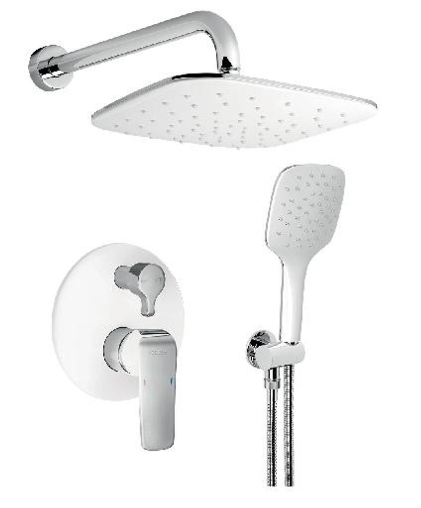 Novaservis Nobless Tina - Set- Unterputz Armatur und Duschzubehör, chrom/weiß SADA38050R,1