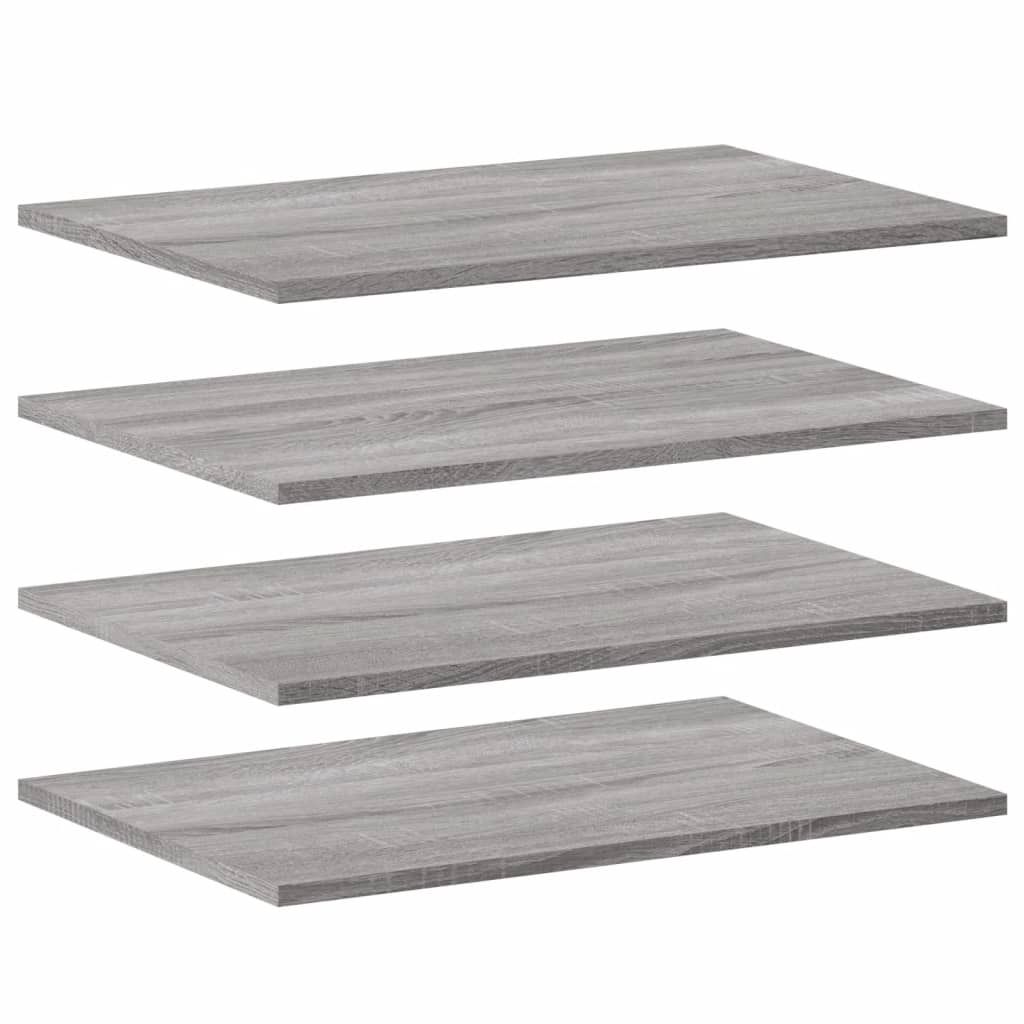 vidaXL Wandregale 4 Stk. Grau Sonoma 60x40x1,5 cm Holzwerkstoff