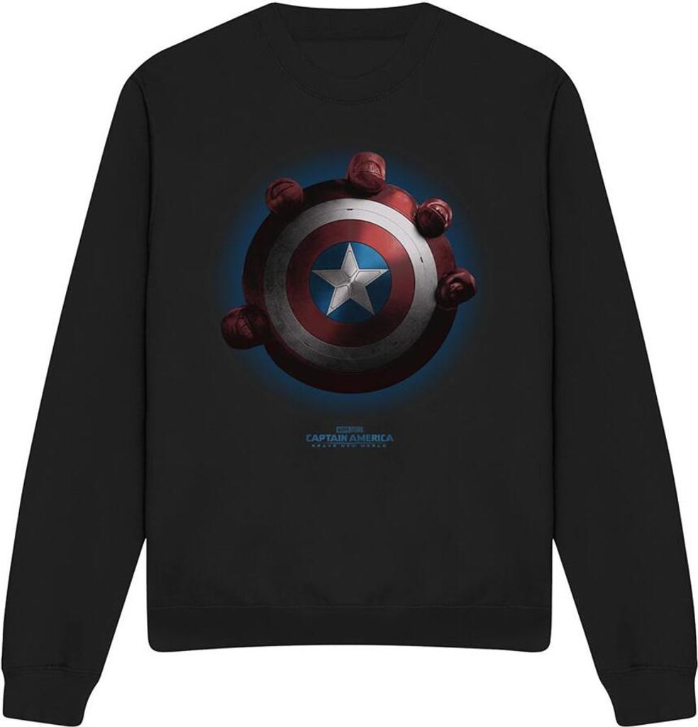 Captain America: Brave New World - Sweatshirt für Herren/Damen Uni TV15051 (S) (Schwarz)