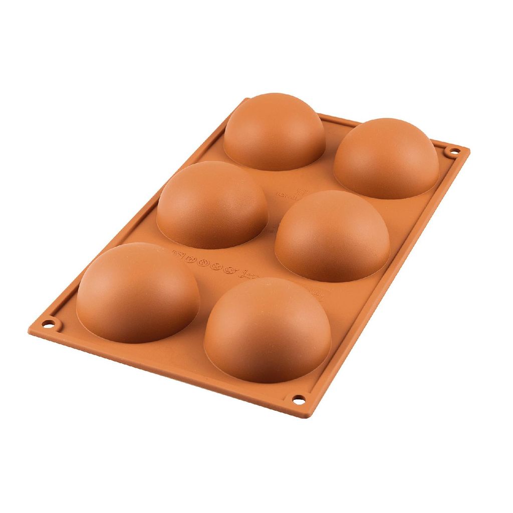 Silikomart Muffinbackform Halbkugel 6er Ø7cm H 3,5cm Produktbild 