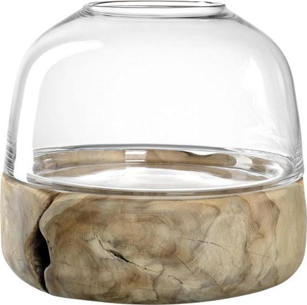 LEONARDO 033759, Vase mit runder Form, Braun, Transparent, Modern, Drinnen, 263 mm, 280 mm