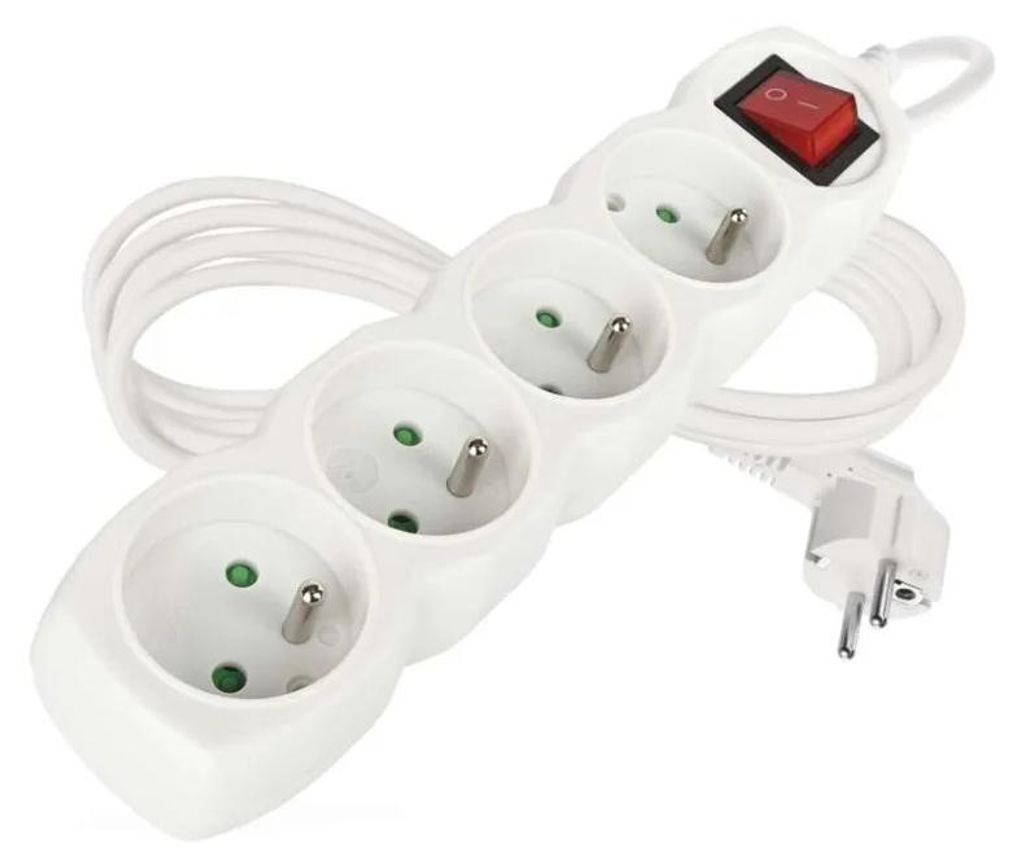 Emos 1902140200, Spínané, Biela, 4 AC zásuvky/AC zásuviek, Obrázok produktu 