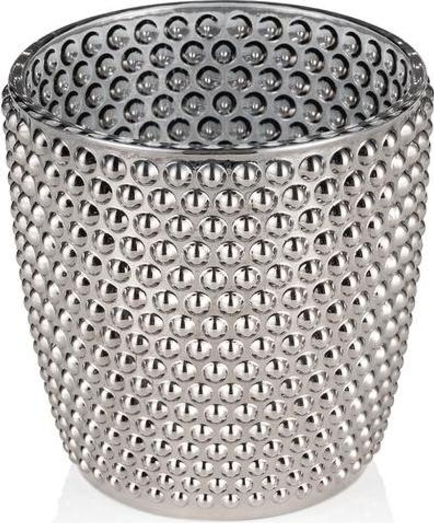8x Nubs Metallic Cone YUYU, Windlicht, Kerzenhalter, Ø 9 cm, Höhe 9 cm, Glas