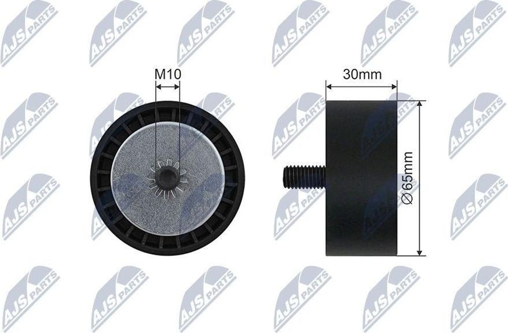 NTY RNK-BM-064 Spannrolle Keilrippenriemen 65mm für BMW X5 (E70) 7 (F01, F02, F03, F04) 7 (G11, G12)