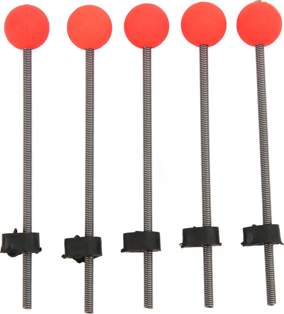 5PCS Mini Winter Ice Fishing Rod Top Tip Portable Outdoor Red Ball Spring TipsM