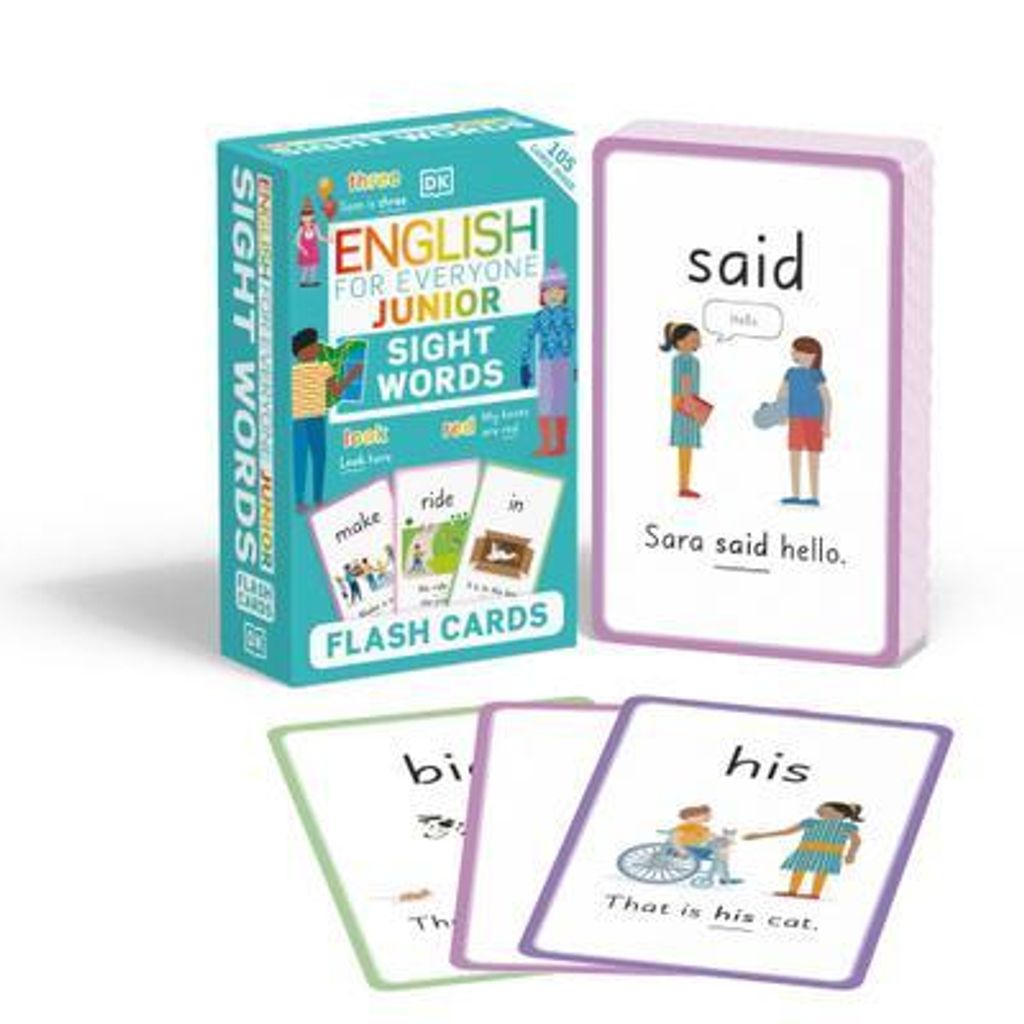 English for Everyone Junior Sight Words Flash Cards Immagine del prodotto 