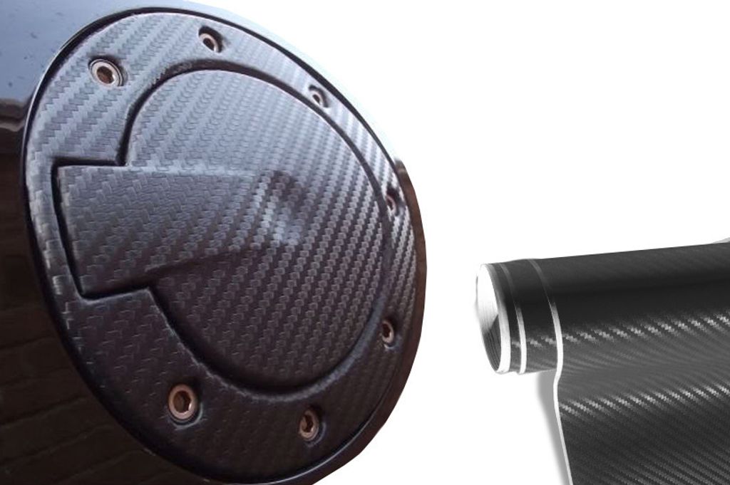 Premium Tankdeckel Tank Deckel Auto PKW Design Folie Set in Carbon Schwarz